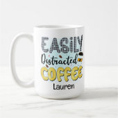 Persoonlijke Funny Easily Distracted Coffee-Mok Koffiemok (Links)