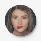 Persoonlijke Funny Face Selfie Papieren Bordje (Voorkant)