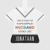 Persoonlijke Funny Geweldige Husband Gifts Ornament (achterkant)