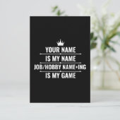 Persoonlijke Funny Job en Hobby Name (Staand voorkant)