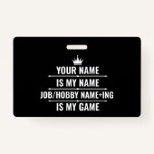 Persoonlijke Funny Job en Hobby Name Badge (Voorkant)