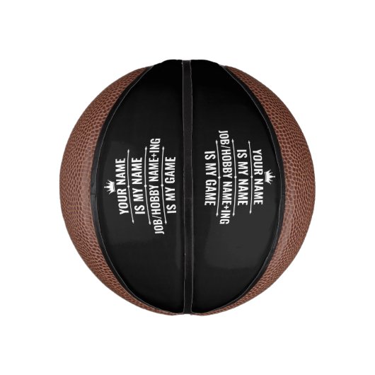 Persoonlijke Funny Job en Hobby Name Basketbal (Verticaal)