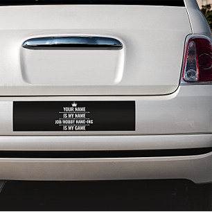 Persoonlijke Funny Job en Hobby Name Bumpersticker