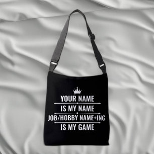 Persoonlijke Funny Job en Hobby Name Crossbody Tas