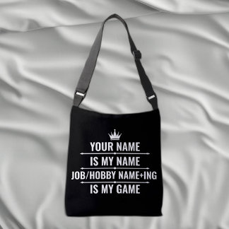 Persoonlijke Funny Job en Hobby Name Crossbody Tas