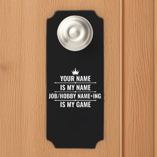 Persoonlijke Funny Job en Hobby Name Deurhanger