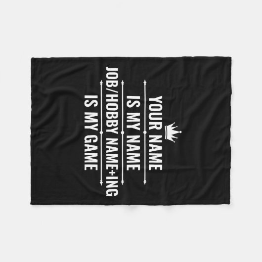 Persoonlijke Funny Job en Hobby Name Fleece Deken (Voorkant (Horizontaal))