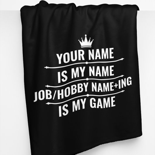 Persoonlijke Funny Job en Hobby Name Fleece Deken