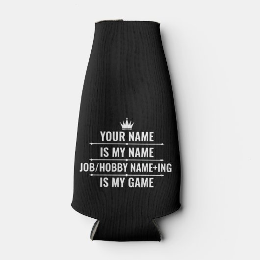 Persoonlijke Funny Job en Hobby Name Flesjeskoeler (Voorkant)