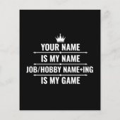 Persoonlijke Funny Job en Hobby Name Flyer (Achterkant)
