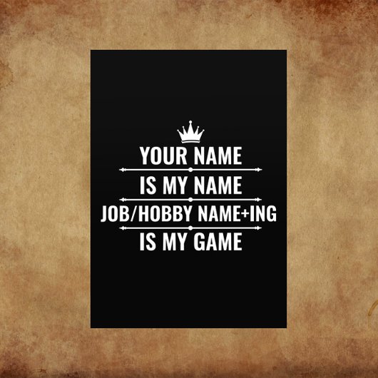 Persoonlijke Funny Job en Hobby Name Flyer