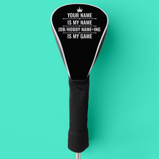 Persoonlijke Funny Job en Hobby Name Golfheadcover