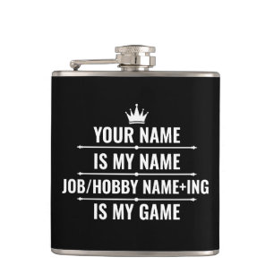 Persoonlijke Funny Job en Hobby Name Heupfles