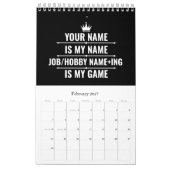 Persoonlijke Funny Job en Hobby Name Kalender (Feb 2027)