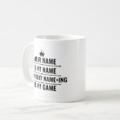 Persoonlijke Funny Job en Hobby Name Koffiemok (Voorkant links)