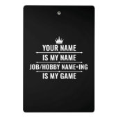 Persoonlijke Funny Job en Hobby Name Mini Klembord (Achterkant)