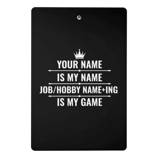 Persoonlijke Funny Job en Hobby Name Mini Klembord (Achterkant)