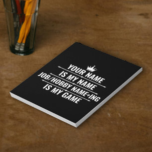 Persoonlijke Funny Job en Hobby Name Notitieblok