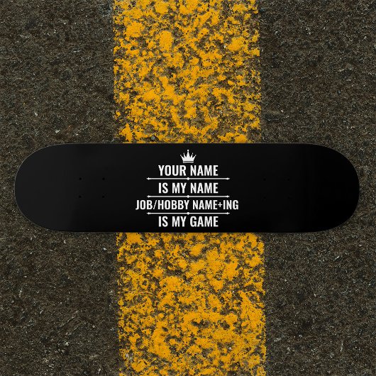 Persoonlijke Funny Job en Hobby Name Persoonlijk Skateboard