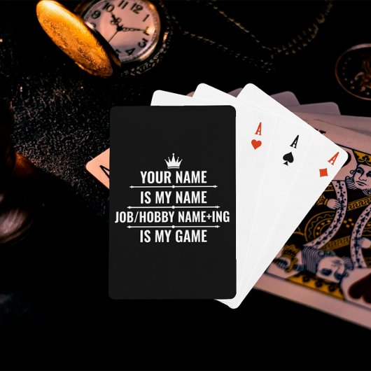 Persoonlijke Funny Job en Hobby Name Pokerkaarten