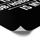 Persoonlijke Funny Job en Hobby Name Poster (Hoek)