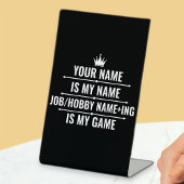 Persoonlijke Funny Job en Hobby Name Reclamebord Met Voetstuk