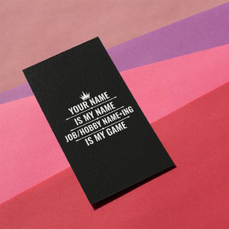 Persoonlijke Funny Job en Hobby Name Reclamekaart