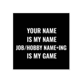 Persoonlijke Funny Job en Hobby Name Rubberstempel (Afrduk)