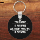 Persoonlijke Funny Job en Hobby Name Sleutelhanger (Voorkant)