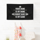 Persoonlijke Funny Job en Hobby Name Spandoek (Insitu)