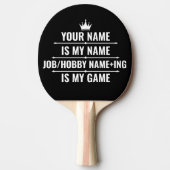 Persoonlijke Funny Job en Hobby Name Tafeltennisbatje (Voorkant)