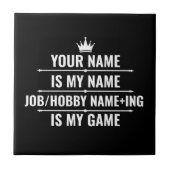Persoonlijke Funny Job en Hobby Name Tegeltje (Voorkant)