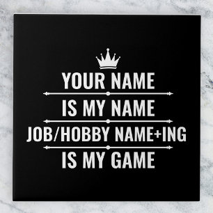 Persoonlijke Funny Job en Hobby Name Tegeltje