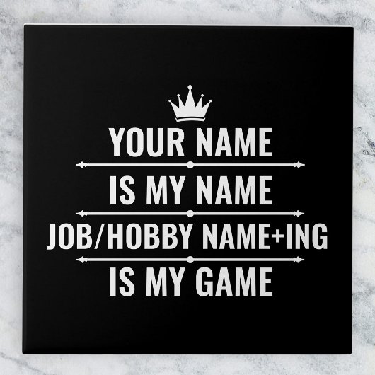 Persoonlijke Funny Job en Hobby Name Tegeltje