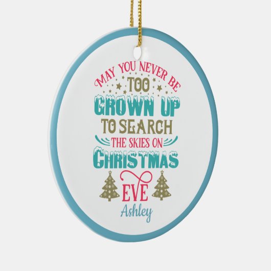 Persoonlijke Funny Kerstmis Keramisch Ornament (Rechts)