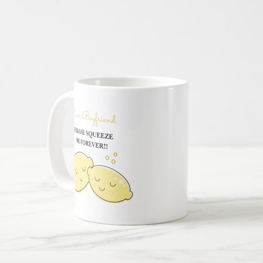 Persoonlijke Funny Lemon Koffiemok (Voorkant links)