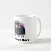 Persoonlijke Funny Monkey Meme | retro minimalist Koffiemok (Voorkant rechts)