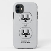 Persoonlijke Funny Mustache Power Outlet Case-Mate iPhone Case (Achterkant)