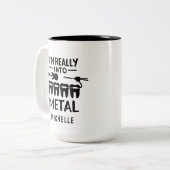 Persoonlijke Funny Orthodontist Name Tweekleurige Koffiemok (Voorkant links)