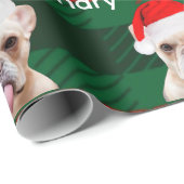 Persoonlijke Funny Pug Name Merry Kerstry Cadeaupapier (Rol Hoek)
