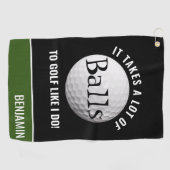 Persoonlijke Funny Pun Golfer Golfhanddoek (Horizontaal)