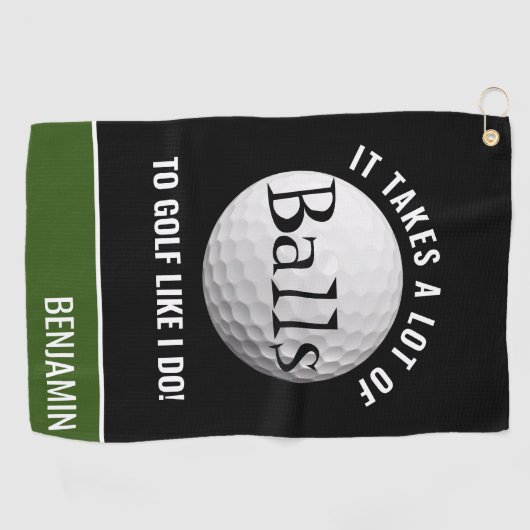 Persoonlijke Funny Pun Golfer Golfhanddoek (Horizontaal)