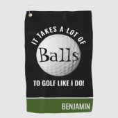 Persoonlijke Funny Pun Golfer Golfhanddoek (Voorkant)