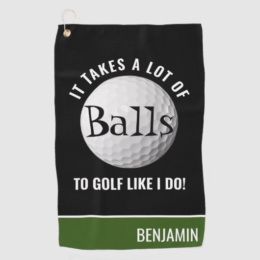 Persoonlijke Funny Pun Golfer Golfhanddoek (Voorkant)