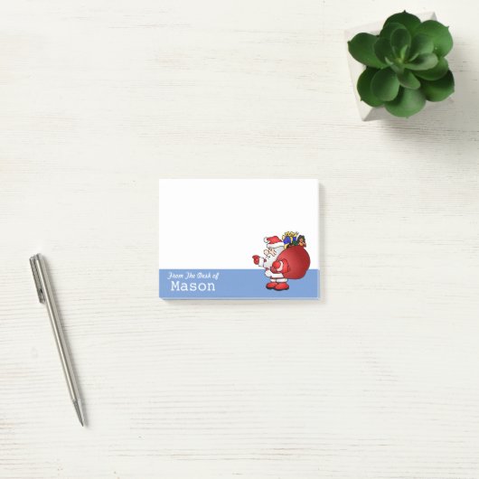 Persoonlijke Funny Santa met cadeautjes Post-it® Notes (Kantoor)