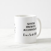 Persoonlijke Funny Santa's favoriete accountant Koffiemok (Voorkant rechts)
