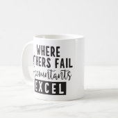 Persoonlijke Funny Santa's favoriete accountant Koffiemok (Voorkant links)