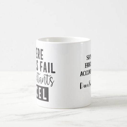 Persoonlijke Funny Santa's favoriete accountant Koffiemok (Center)