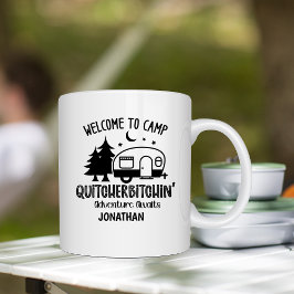 Persoonlijke Funny Sarcastic Camping Koffiemok