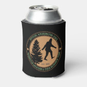 Persoonlijke Funny Sasquatch Locatie en Onderzoek Blikjeskoeler (Blikje Achterkant)